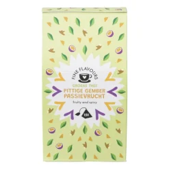 Xenos Fine flavours groene thee - pittige gember & passievrucht - 15 piramide zakjes- Thee