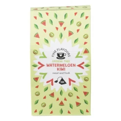 Xenos Fine flavours groene thee - watermeloen & kiwi - 15 piramide zakjes- Thee