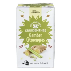 Xenos Fine flavours kruidenthee - gember citroengras - 20 zakjes- Thee