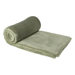 Xenos Fleece deken - groen - 200x150 cm- Plaids