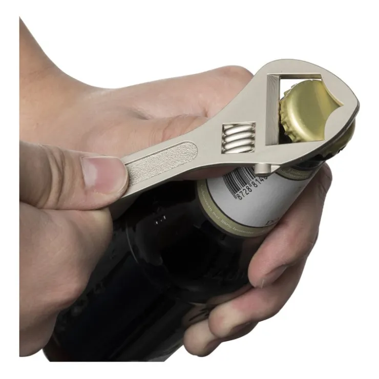 Xenos Flesopener ringsleutel - zilverkleurig- Spellen