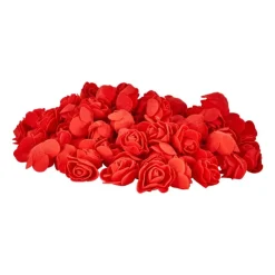 Xenos Foam roosjes rood - set van 100- Knutselspullen