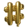 Xenos Folieballon # - goudkleurig - 40 cm- Ballonnen