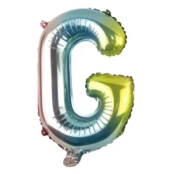 Xenos Folieballon G - regenboog metallic - 30 cm- Ballonnen