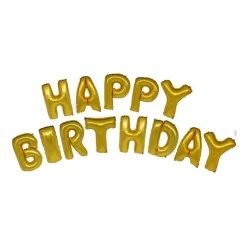 Xenos Folieballon happy birthday - goud- Ballonnen|Verjaardagen