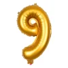 Xenos Folieballon XL - cijfer 9 - 60 cm- Ballonnen|Verjaardagen