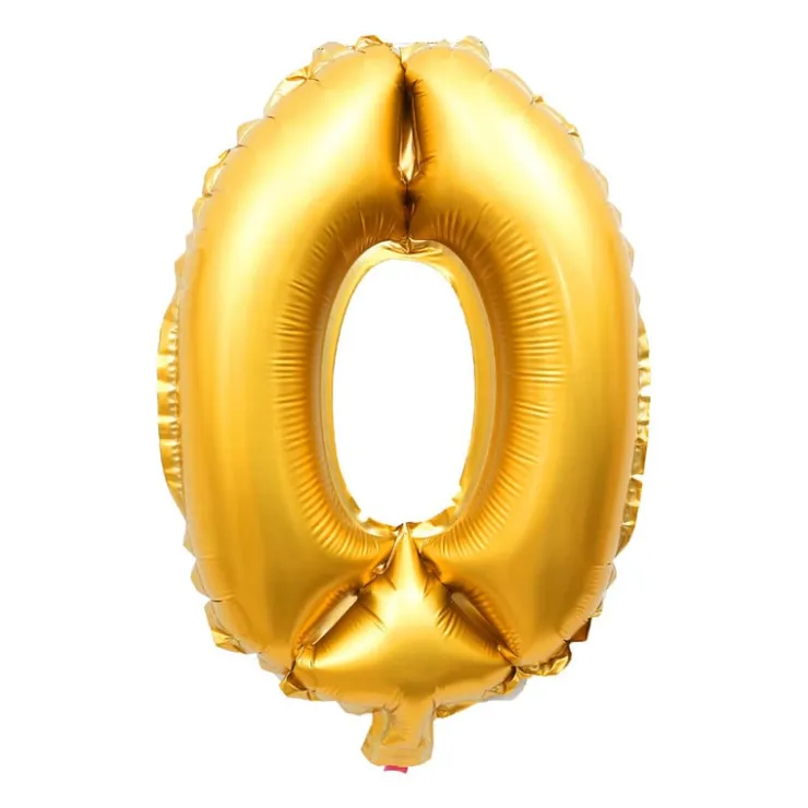 Xenos Folieballon XL - cijfer 0 - 60 cm- Verjaardagen|Ballonnen