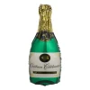 Xenos Folieballon XL champagnefles - groen/goud - 93 cm- Ballonnen|Verjaardagen