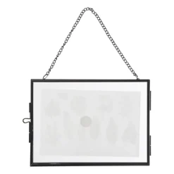 Xenos Fotolijst aan ketting liggend - zwart -13x18 cm- Fotolijsten