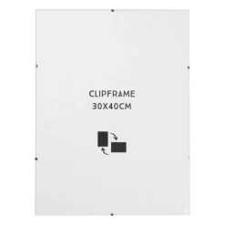 Xenos Fotolijst clip frame - glas - 30x40 cm- Fotolijsten