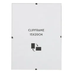 Xenos Fotolijst clip frame - glas - 15x20 cm- Fotolijsten