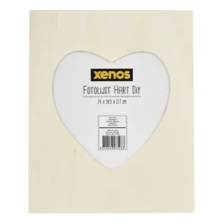 Xenos Fotolijst hart DIY - 24x19.5x0x7 cm- Fotolijsten