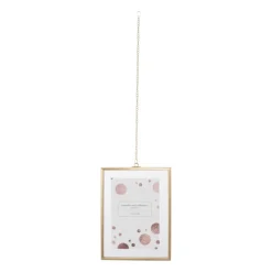 Xenos Fotolijst met ketting - 20x15x1 cm - goudkleurig- Fotolijsten
