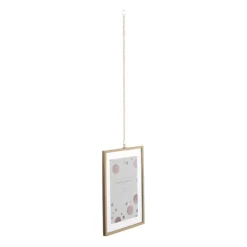 Xenos Fotolijst met ketting - 20x15x1 cm - goudkleurig- Fotolijsten