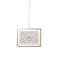 Xenos Fotolijst met ketting - 15x20x1 cm - goudkleurig- Fotolijsten