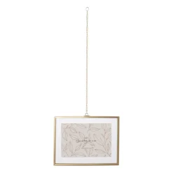 Xenos Fotolijst met ketting - 15x20x1 cm - goudkleurig- Fotolijsten