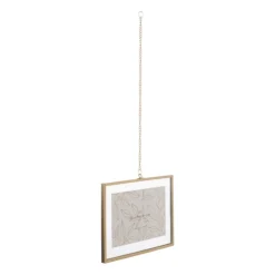Xenos Fotolijst met ketting - 15x20x1 cm - goudkleurig- Fotolijsten
