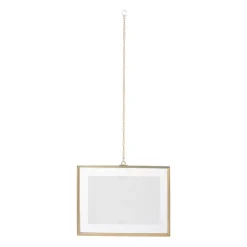 Xenos Fotolijst met ketting - 15x20x1 cm - goudkleurig- Fotolijsten