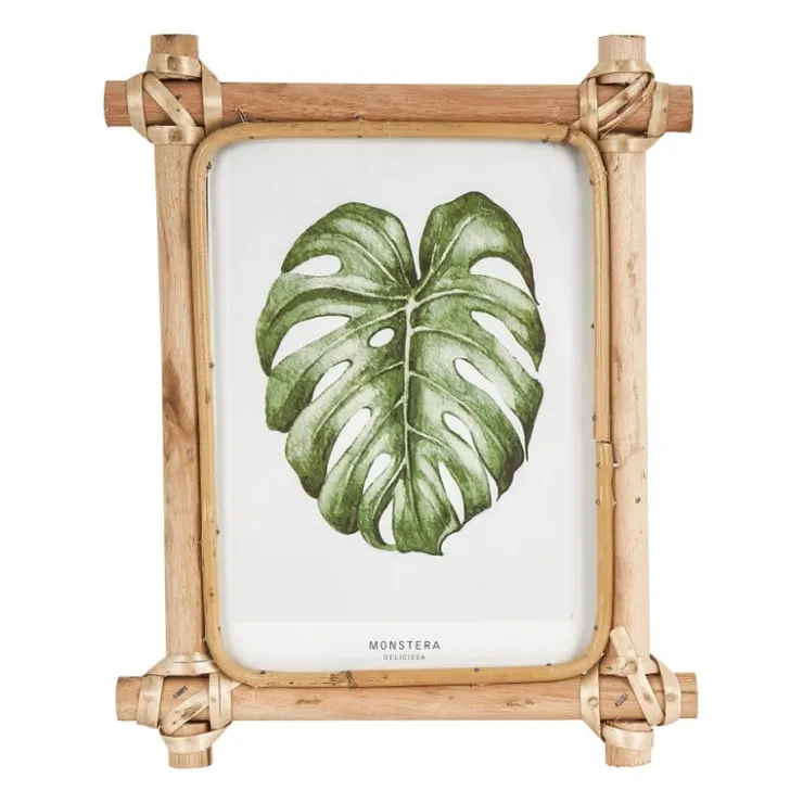 Xenos Fotolijst met rotan frame - 13x18 cm- Fotolijsten
