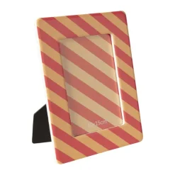 Xenos Fotolijst streep - roze/oranje - 10x15 cm- Fotolijsten