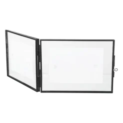 Xenos Fotolijst tweeluik - zwart - 15x20x2 cm- Fotolijsten