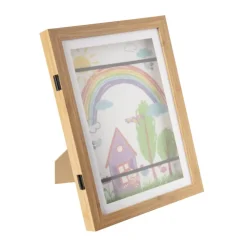 Xenos Fotolijst voor tekeningen - bruin - 32x23x3 cm- Fotolijsten