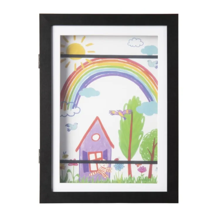 Xenos Fotolijst voor tekeningen - zwart - 32x23x3 cm- Fotolijsten