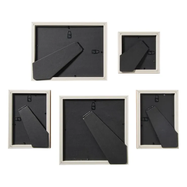 Xenos Fotolijstjes - hout - set van 5- Fotolijsten