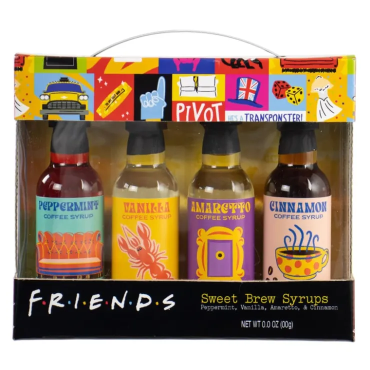 Xenos Friends koffie siropen set - multikleur - set van 4- Koffie|Koffie Accessoires