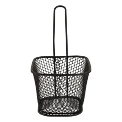 Xenos Frituurmandje - zwart - 10.5x8.5x6.5 cm- Keukengerei