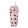 Xenos Funny beker appel - roze - 450 ml- Kerstcadeaus|Kinderservies