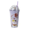 Xenos Funny beker kat - paars - 450 ml- Kinderservies|Kerstcadeaus