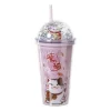 Xenos Funny beker kat - roze - 450 ml- Kinderservies|Kerstcadeaus