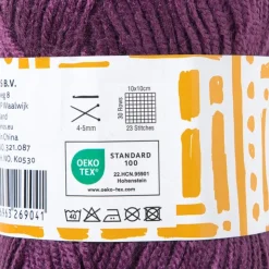 Xenos Garen acryl - paars - 100 gram - 240 meter- Garen