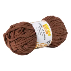 Xenos Garen chenille - bruin - 100 gram - 60 meter- Garen