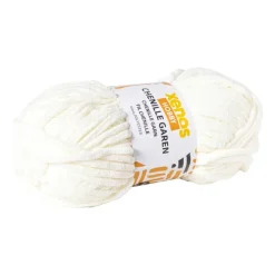 Xenos Garen chenille - wit - 100 gram - 60 meter- Garen