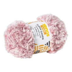 Xenos Garen fluffy - beige/rood - 100 gram - 60 meter- Garen