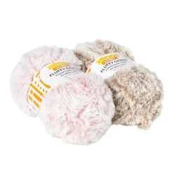 Xenos Garen fluffy - beige/roze - 100 gram - 60 meter- Garen