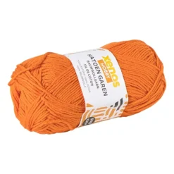 Xenos Garen katoen - oranje - 50 gram - 125 meter- Garen
