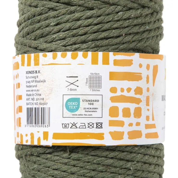 Xenos Garen macramé - groen - 500 gram - 100 meter- Garen