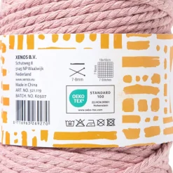 Xenos Garen macramé - roze - 500 gram - 100 meter- Garen