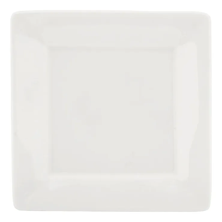 Xenos Gebaksbord porselein - 15x15cm- Borden