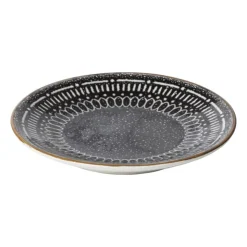 Xenos Gebaksbord Yara - zwart - ⌀15.2 cm- Borden