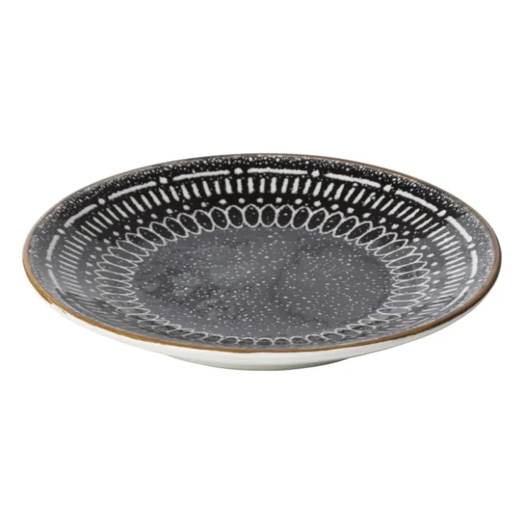 Xenos Gebaksbord Yara - zwart - ⌀15.2 cm- Borden