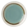 Xenos Gebaksbordje Roots - turquoise - ø18x2.2 cm- Borden
