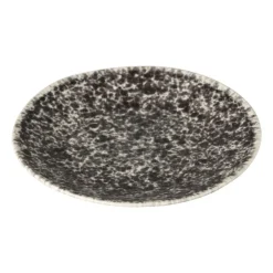 Xenos Gebaksbordje Roots - zwart/wit - ø18x2.2 cm- Borden