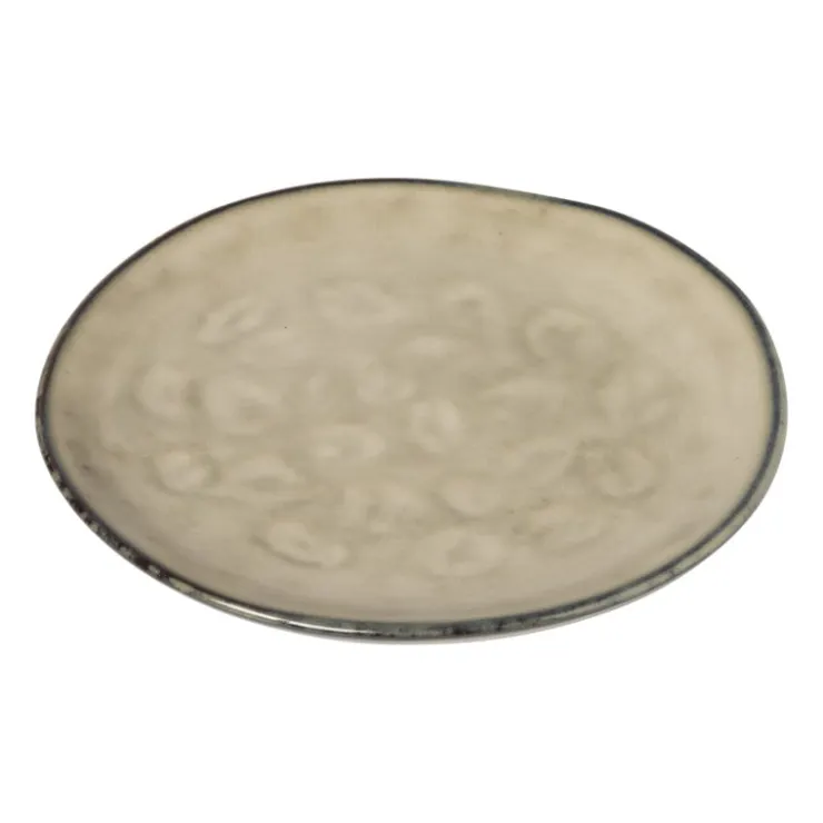 Xenos Gebaksbordje Toscane - beige - ø15.5 cm- Borden