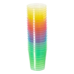 Xenos Gekleurde shotglaasjes - multikleur - set van 20- Wegwerpservies