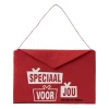 Xenos Geschenkzakje - rood - 16.5x26 cm- Cadeautasjes|Kerstcadeaus