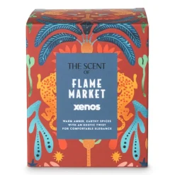 Xenos Geurkaars Flame Market - ø9.5x7.9 cm- Geurstokjes|Geurkaarsen